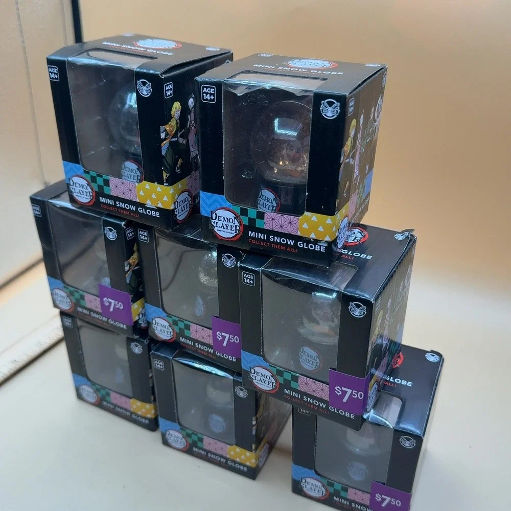 Demon Slayer Kimetsu No Yaiba Mini Snow Globe Blind Box Lot of 8 Culturefly